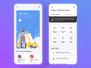 Transport and Parking App Concept Sketch Resource