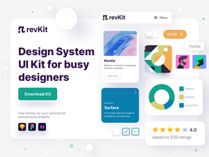RevKit - デザイン システム UI キット Sketch リソース