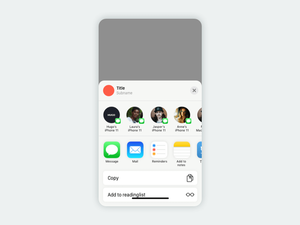 Simple Share Actionsheet iOS 13 Sketch Resource