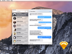 Mensajes de yosemite de Apple OSX Recurso de bosquejo