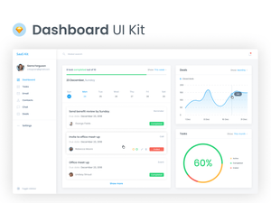 CRM-Dashboard-UI-Kit-Skizzierungsressource