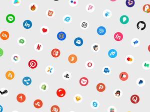 Social Icons Set Sketch Resource