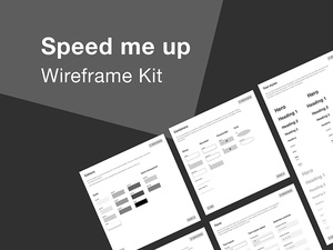 Скорость Me Up Wireframe Комплект Sketch ресурсов