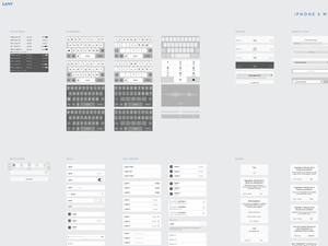 El kit de estructura alámbrica de Savvy Sketch iOS