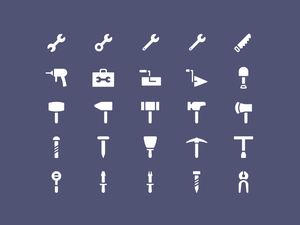 25 Outils Icon Set Sketch Resource