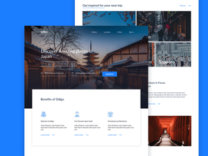 Travel Landing Page Concept Sketch Resource
