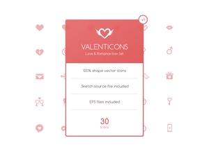 Valentines Icons Sketch Resource