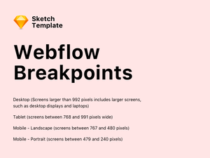 Webflow Breakpoints Template Sketch Resource
