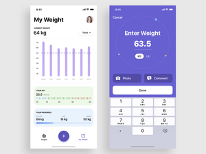 Weight Management Concept App Sketch Resource