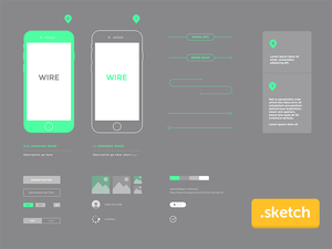 Wireframe Kit for iPhone 6 Sketch Resource