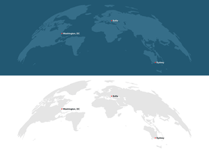 Recurso de boceto de mapa mundial envuelto