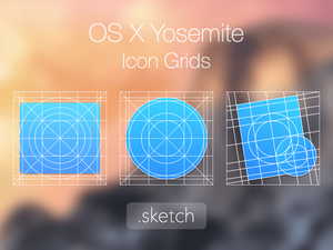 OS X Icon Grid Sketch Resource