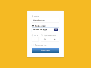 Formulario de tarjeta de crédito