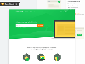 Landing Page Sketch Template