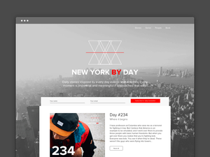 Concept de site Web « New York By Day »