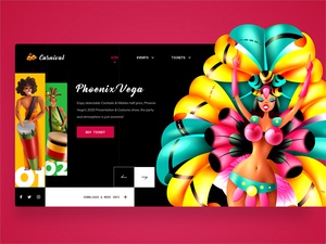 Modèle de site Web de réservation de billets de carnaval