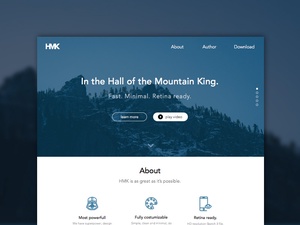 Plantilla del sitio web de Mountain King