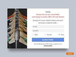 Subscribe Form Screen