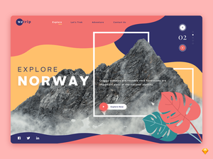 ノルウェーの休暇のウェブサイトテンプレート – 冒険を探る