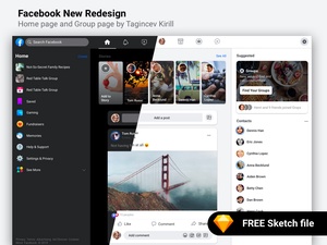 Facebook Redesign 2019 Concept