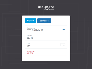 Braintree Drop-In UI-Formular