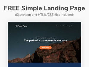 Responsive Landing Page (Sketch- und HTML/CSS-Dateien enthalten)