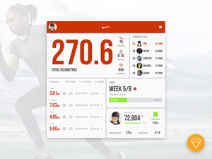 NikePlus Run Desktop Dashboard