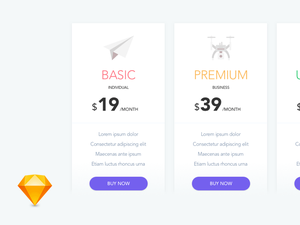 Pricing Table in Sketch