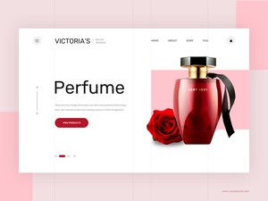 Modèle de page de produit de parfum