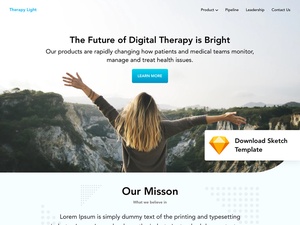 Plantilla del sitio web de terapia digital