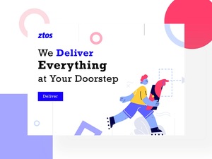 Modèle d’en-tête de site Web de service de livraison – Ztos