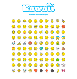 100 emoji vectoriel gratuit et mignon