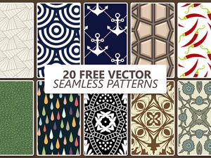 20 freie Vektor nahtlose Muster