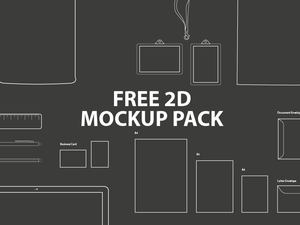 2D Line Mockups Pack