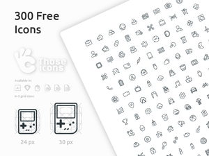 300 Free Line Icons From Those Icons