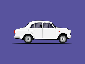 Ambassador Car Illustration