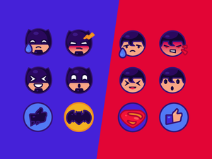 Batman vs Superman Emoji gratis
