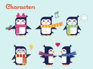Penguins Character Illustrations