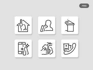COVID-19 Prevention Icons