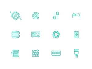 Electronics Components Icons