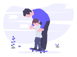 Ilustración de paternidad SVG