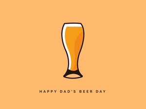 Fathers Day Beer Vector Illustration