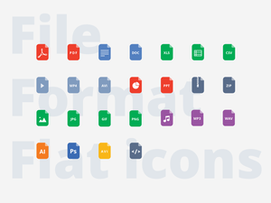 File Format Flat Icons