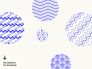 Cinco patrones geométricos para Adobe Illustrator