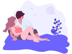 Couple In Love SVG Illustration