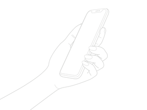 iPhone X Held in Hand Outline