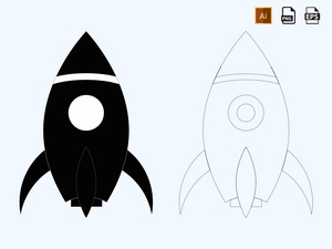 Vector de icono de cohete