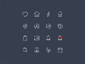 Conjunto de iconos de línea