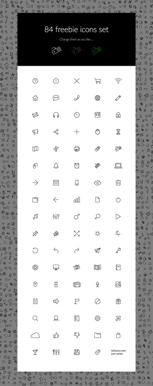 84 Vector Icon Set