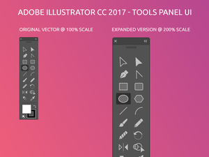 Illustrator CC Tools Panel UI - Vector Freebie